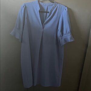 Blue Short Sleeve Dress
